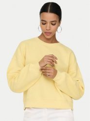 ONLY Bluza Best 15338727 Żółty Regular Fit. Żółte bluzy ONLY, l, bez wzorów, z syntetyku, bez ramiączek, bez kaptura. Za 79.99 zł.
