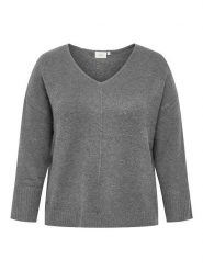 ONLY Carmakoma Sweter w kolorze szarym rozmiar: 46/48. Szare swetry Only Carmakoma, bez wzorów, bez ramiączek. Za 122.67 zł.
