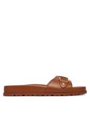 LAUREN RALPH LAUREN Klapki 802982883001 Brązowy. Brązowe klapki Lauren Ralph Lauren, bez wzorów, ze skóry, bez obcasa, bez zapięcia. Za 629.99 zł.