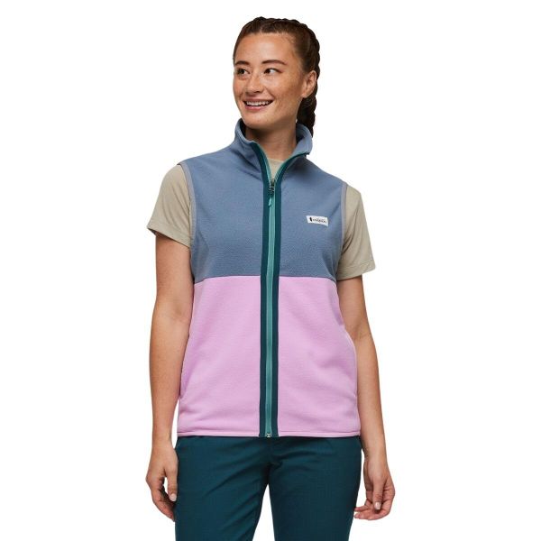 Damski polar bez rękawów Cotopaxi Amado. Niebieskie bluzy z polaru Cotopaxi, bez wzorów, z polaru, trekkingowe. W wyprzedaży za 299.00 zł.