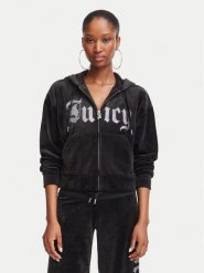 Juicy Couture Bluza Old Gothic JCWAS226333 Czarny Slim Fit. Czarne bluzy bez kaptura Juicy Couture, s, bez wzorów, z syntetyku, bez kaptura. Za 429.99 zł.