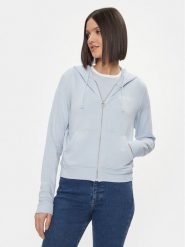 Tommy Jeans Bluza Signature DW0DW17338 Niebieski Regular Fit. Niebieskie bluzy Tommy Jeans, xxs, bez wzorów, z jeansu, bez kaptura. Za 309.99 zł.