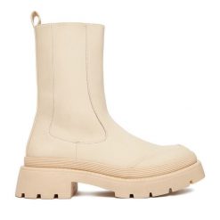 Botki DeeZee. Brązowe botki DeeZee, bez wzorów, bez obcasa, na płaskiej podeszwie, bez zapięcia. Za 219.99 zł.