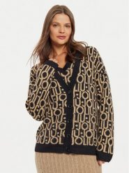 Liu Jo Kardigan WF4460 MA30P Brązowy Regular Fit. Brązowe swetry Liu Jo, xs, bez wzorów, z wełny, bez ramiączek. Za 419.99 zł.
