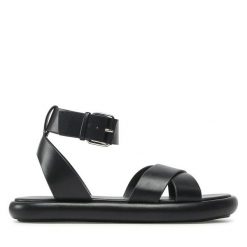 Sandały ONLY Shoes. Czarne sandały ONLY SHOES, bez wzorów, bez obcasa, na płaskiej podeszwie, bez zapięcia. Za 199.99 zł.