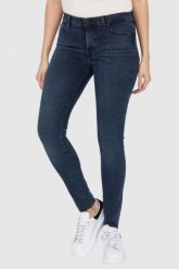 7 FOR ALL MANKIND Niebieskoszare jeansy z wysokim stanem HW SKINNY SLIM ILLUSION Alleyway. Niebieskie jeansy 7 for all mankind, s, bez wzorów, z bawełny, z podwyższonym stanem. W wyprzedaży za 499.99 zł.