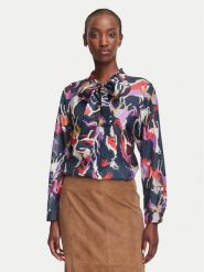 Marella Koszula Snastro 2623116104 Granatowy Regular Fit. Niebieskie koszule Marella, bez wzorów, z jedwabiu, bez kołnierzyka, bez ramiączek. Za 824.99 zł.