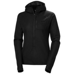 Bluza damska z kapturem Helly Hansen Odin Breeze. Czarne bluzy z kapturem Helly Hansen, xl, bez wzorów, z materiału, z kapturem, narciarskie. Za 653.50 zł.