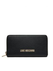 LOVE MOSCHINO Portfel JC5700PP1NLD0000 Czarny. Czarne portfele Love Moschino, bez wzorów, ze skóry. Za 219.99 zł.