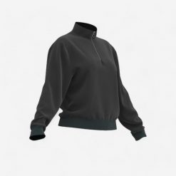 Bluza damska Domyos fitness. Czarne bluzy bez kaptura DOMYOS, l, bez wzorów, z materiału, bez kaptura, na fitness i siłownię. Za 69.99 zł.