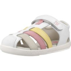 Sandały GARVALIN 262325G Biały. Białe sandały GARVALIN, bez wzorów, ze skóry, bez obcasa, bez zapięcia. Za 232.99 zł.