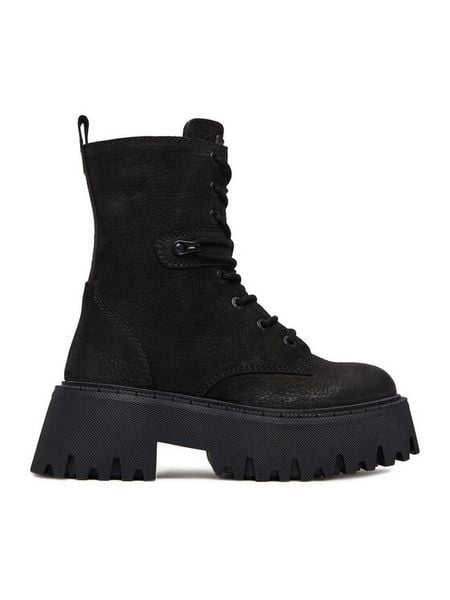 G-Star Raw Trzewiki CEO-WI34-MANYA-03 Czarny. Czarne botki G-Star Raw, bez wzorów, z nubiku, retro, bez obcasa, na płaskiej podeszwie, bez zapięcia. Za 369.99 zł.