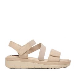 Sandały Go Soft. Brązowe sandały GO SOFT, bez wzorów, bez obcasa, na płaskiej podeszwie, bez zapięcia. Za 139.99 zł.