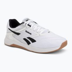 Buty treningowe Reebok Nano X5. Białe buty treningowe Reebok, bez wzorów, z gumy, przed kostkę, bez zapięcia, na fitness i siłownię. Za 509.99 zł.
