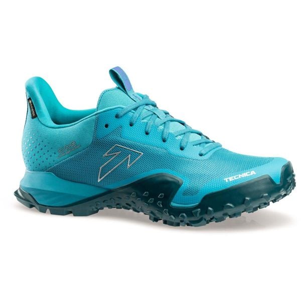 Buty trekkingowe damskie Tecnica Magma S GTX. Niebieskie buty trekkingowe Tecnica, bez wzorów, bez zapięcia, trekkingowe. Za 493.81 zł.