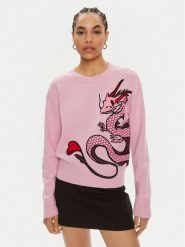 Pinko Sweter Calancola 102875 A1LM Różowy Regular Fit. Czerwone swetry Pinko, xs, bez wzorów, z wełny, bez ramiączek. Za 659.99 zł.