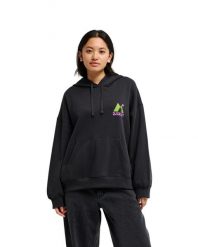 Bluza z kapturem dla Kobiety STANDARD Czarny. Czarne bluzy z kapturem Quiksilver, m, bez wzorów, z bawełny, z kapturem. Za 299.99 zł.