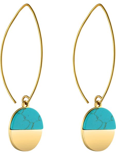 LA CHIQUITA Pozłacane kolczyki z turkusami rozmiar: onesize. Niebieskie kolczyki LA CHIQUITA, z turkusem, pozłacane. Za 127.35 zł.