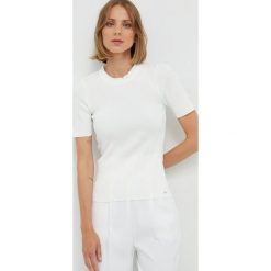 Morgan sweter damski kolor biały lekki. Białe swetry Morgan, l, bez wzorów, z dzianiny, bez ramiączek. Za 219.99 zł.