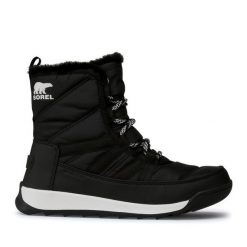 Śniegowce Sorel. Czarne śniegowce Sorel, bez wzorów, bez zapięcia. Za 649.99 zł.