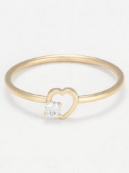 OR ÉCLAT Złoty pierścionek "Ani" z cyrkonią rozmiar: 50. Żółte pierścionki Or Éclat, z cyrkonią, złote. Za 388.16 zł.