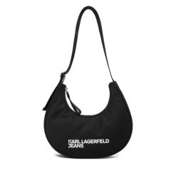 Torebka Karl Lagerfeld Jeans. Czarne torebki klasyczne Karl Lagerfeld Jeans, bez wzorów, z jeansu, klasyczne, bez dodatków. Za 509.99 zł.