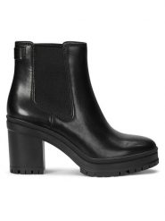 LAUREN RALPH LAUREN Botki 802937825001 Czarny. Czarne botki Lauren Ralph Lauren, bez wzorów, ze skóry, bez obcasa, na słupku, bez zapięcia. Za 529.99 zł.