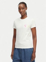 Tommy Jeans T-Shirt Bubble Logo DW0DW22310 Kremowy Regular Fit. Białe t-shirty Tommy Jeans, xl, bez wzorów, z bawełny, bez kołnierzyka, bez ramiączek. Za 149.99 zł.