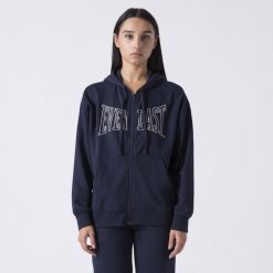 Ikoniczna Bluza Z Kapturem I Pelnym Zamkiem Na Suwak Z Logo Niebieski Morski Baw. Niebieskie bluzy z kapturem Everlast, l, bez wzorów, z bawełny, z kapturem. W wyprzedaży za 185.35 zł.