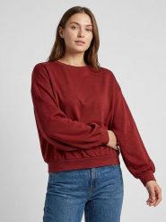 MOSS COPENHAGEN Bluza "Brionna" w kolorze bordowym rozmiar: S/M. Czerwone bluzy Moss Copenhagen, m, bez wzorów, bez ramiączek, bez kaptura. Za 189.95 zł.