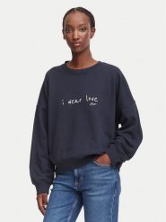 BOSS Bluza C_Ever_7 50571478 Granatowy Regular Fit. Niebieskie bluzy bez kaptura Boss, l, bez wzorów, z bawełny, bez kaptura. Za 679.99 zł.