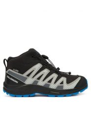Salomon Trekkingi Xa Pro V8 Mid Waterproof L47729800 Czarny. Czarne buty trekkingowe Salomon, bez wzorów, z materiału, bez zapięcia, trekkingowe. Za 369.99 zł.