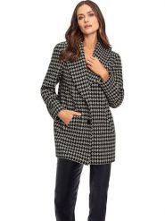 Heine Płaszcz przejściowy w kolorze szaro-czarnym rozmiar: 40. Czarne płaszcze Heine, bez wzorów, z wełny, bez kaptura. Za 260.99 zł.