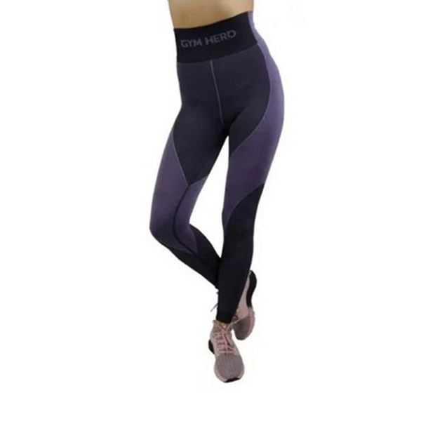 Legginsy Damskie Dwutonalny. Brązowe legginsy Gym Hero, bez wzorów, z materiału. Za 169.99 zł.
