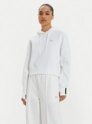 Lacoste Bluza SF0281 Biały Regular Fit. Białe bluzy Lacoste, bez wzorów, z bawełny, bez kaptura. Za 489.99 zł.