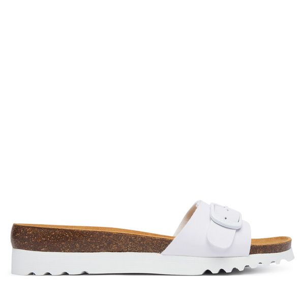 Klapki Scholl. Białe klapki Scholl, bez wzorów, bez obcasa, bez zapięcia. Za 269.99 zł.