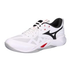 Buty sportowe Mizuno Wave Momentum Pro 320g. Białe buty treningowe Mizuno, bez wzorów, z materiału, bez zapięcia, do siatkówki, mizuno wave. Za 319.99 zł.