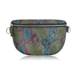 Nerka skórzana saszetka damska na pas z printem imitującym skórę wężową Paolo Peruzzi T-36-A. Szare nerki i saszetki bez wzorów, ze skóry, eleganckie, bez dodatków. Za 149.00 zł.