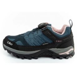 Buty Cmp Rigel 3Q14826 53UG Fitgo niebieskie z membraną. Niebieskie buty trekkingowe na zimę, ze skóry, bez zapięcia. Za 606.31 zł.