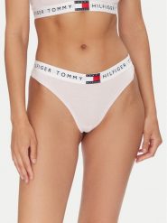 Tommy Hilfiger Stringi UW0UW06039 Różowy. Czerwone stringi Tommy Hilfiger, bez wzorów, z bawełny. Za 69.99 zł.