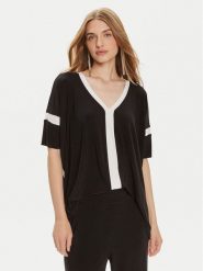 Joseph Ribkoff Bluzka 241125 Czarny Relaxed Fit. Czarne bluzki Joseph Ribkoff, bez wzorów, z syntetyku, bez kołnierzyka, bez ramiączek. Za 459.99 zł.