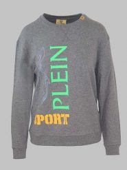 Plein Sport Bluza w kolorze szarym rozmiar: XL. Szare bluzy bez kaptura Plein Sport, xl, bez wzorów, z bawełny, bez kaptura. Za 247.11 zł.