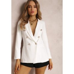 Biała Marynarka Timatea. Białe marynarki i żakiety Renee, m, bez wzorów, z satyny, eleganckie, bez ramiączek. W wyprzedaży za 111.99 zł.