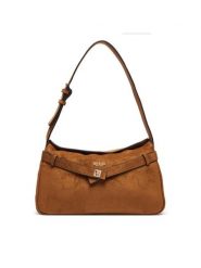 Guess Torebka Ella HWSG97 54180 Brązowy. Brązowe torebki klasyczne Guess, z aplikacjami, z materiału, bez dodatków. Za 544.99 zł.