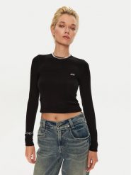Miss Sixty Bluzka 6L3SJ3890000 Czarny Regular Fit. Czarne bluzki Miss Sixty, l, bez wzorów, z bawełny, bez kołnierzyka, bez ramiączek. Za 199.99 zł.
