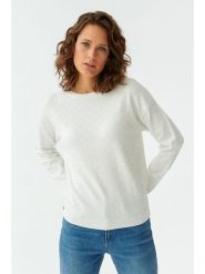 TATUUM Sweter w kolorze białym rozmiar: L. Białe swetry Tatuum, l, bez wzorów, bez ramiączek. Za 100.75 zł.