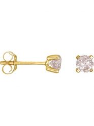 ATELIER DU DIAMANT Złote kolczyki-wkrętki "Single diamond" z diamentami rozmiar: onesize. Żółte kolczyki ATELIER DU DIAMANT, z diamentem, złote. Za 2,849.99 zł.