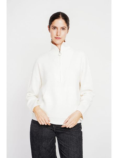 ASSUILI Sweter w kolorze białym rozmiar: 38. Białe swetry Assuili, bez wzorów, klasyczne, bez ramiączek. Za 173.99 zł.