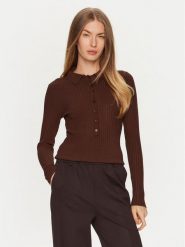 ViCOLO Sweter 22095S Brązowy Slim Fit. Brązowe swetry ViCOLO, s, bez wzorów, z syntetyku, bez ramiączek. Za 249.99 zł.