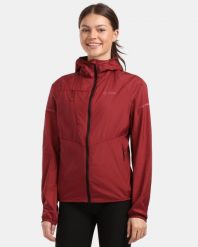 Damska lekka kurtka outdoorowa Kilpi ROSA-W. Czerwone kurtki Kilpi, bez wzorów, z materiału, bez kaptura. Za 499.51 zł.